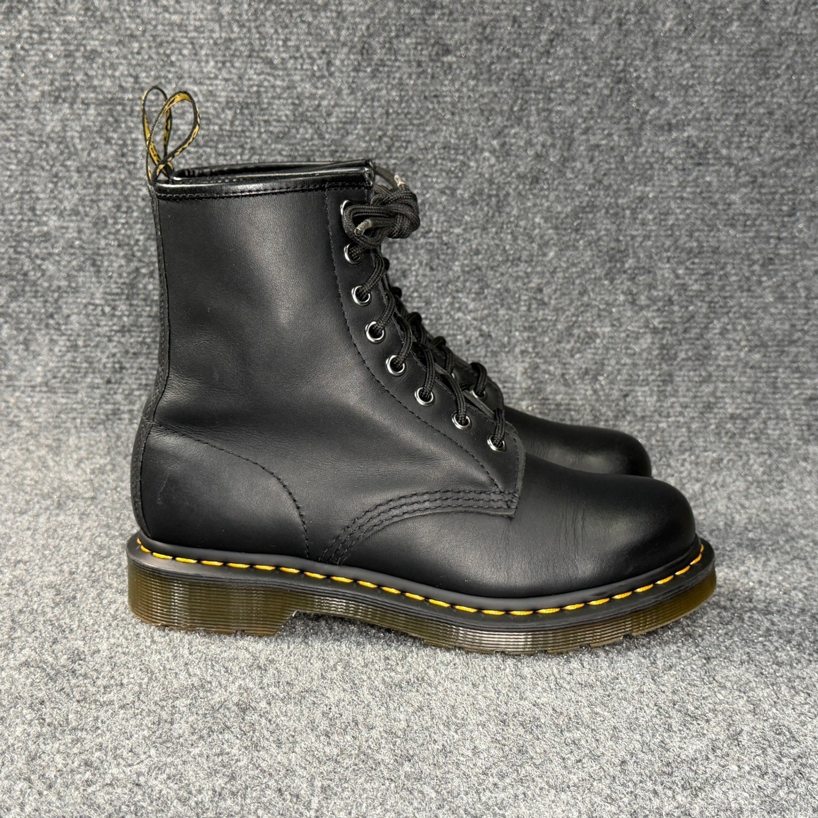 Dr. Martens 1460 Boots Women's 7 Black Leather Lace Up Rustic Retro Combat Boots